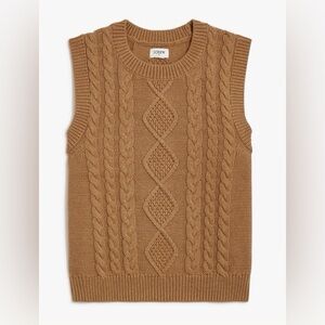 J. Crew Women’s Brown Cable Knit Sweater Vest